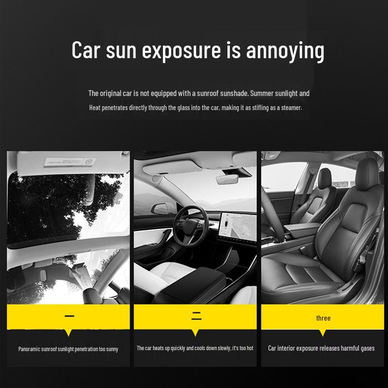Tesla Model 3 Front Windshield Sunshade - Double Layer Heat Insulation and Sun Protection