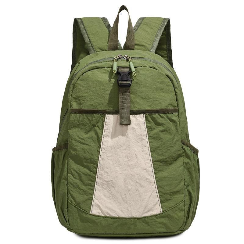 

Outdoor Color Block Lightweight Backpack Multifunctional Sports Backpack зелений