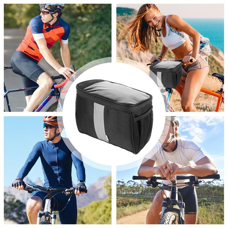 Handlebar Bags For Cycling Large Capacity Waterproof Bike Front Bag Mountain Road Cycling Organizer Storage Pouch Pack For Women