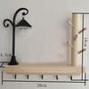 New Olid Wood Wood Wall Key Hook Wood Finish 6 Hooks Key Storage Rack Easy Install No-Drill Entryway Organizer Entryway