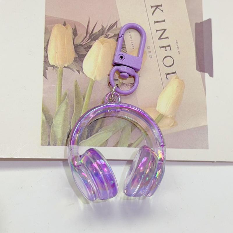 Niedlicher Kreativer 3D Kopfhörer Anhänger Schlüsselanhänger Handykette Kopfhörer Charm Rucksack Hängedekoration Zubehör Geschenk