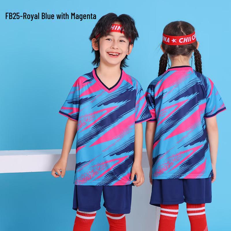 Quick-Dry Summer Football Jersey Set for Kids and Adults - Training & Team Uniform Size 22