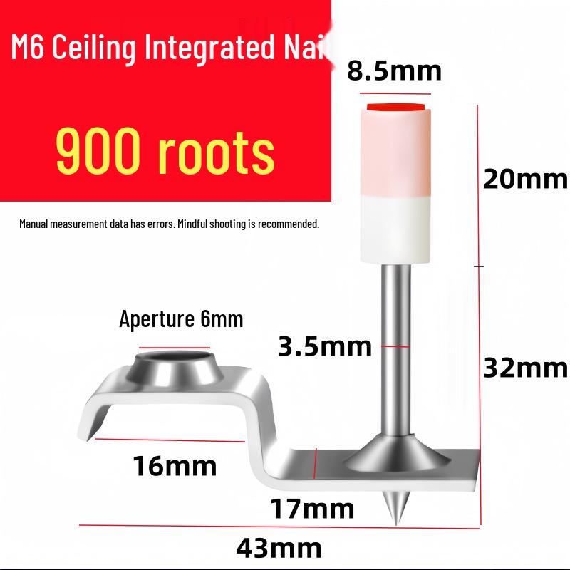 Mini Powder-Actuated Nailer for Ceiling and Concrete with Integrated Fire-Resistant Nails and Cartridge System