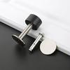 Non-Punch Thickened Stainless Steel Glass Door Stop with Rubber Top - Anti-Collision Limiter for Bathroom or Hotel Entrances