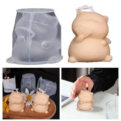 3D Glückskatze Silikonform Niedliches Tier Kreatives DIY Schokolade Süßigkeiten 3D Formen Küche Backen Kuchen Dekor Werkzeug Kerze Seife Form