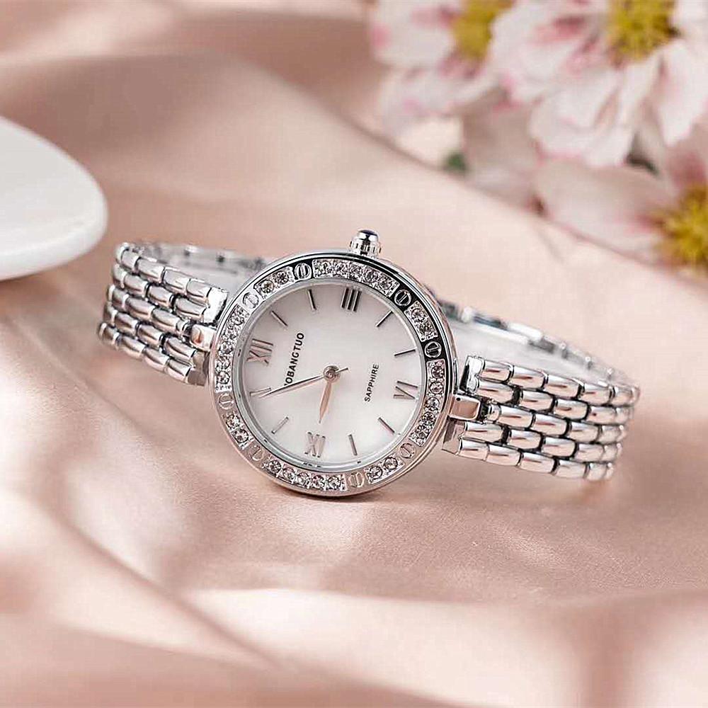 Fritillary Women S Watch Fashion Diamond Bracelet Quartz Waterproof Watch Metal Women S Watch