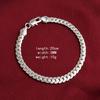 10mm Silver Chain Bracelet for Men and Women Wedding Party Birthday Gift