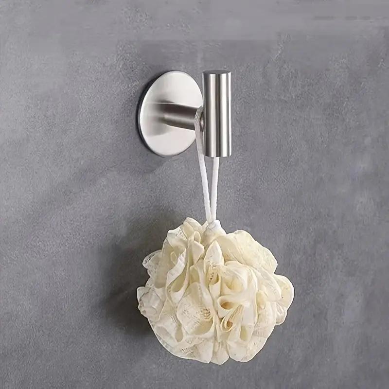 

Неперфорированный крючок из нержавеющей стали для халата, одежды, шляпы, крючок-шарик для полотенца для ванной, крючок для кухни, туалета, гаража серебряный