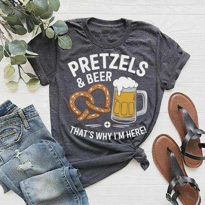 T-shirt Déclaration Audacieuse Bretzels et Bière, T-shirt Drôle Oktoberfest, T-shirt Festival de la Bière Allemand, Cadeau de Boisson Bavarois 000/nnl,g\cxdsee