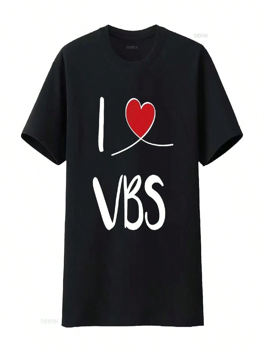 I Love VBS Vacation Bible School 2024 Cute Christian Heart T Shirt Vintage Washed Streetwear Fashion Comfortable Slightly S разноцветный