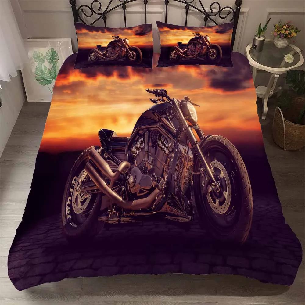 Comforter Handsome Red Motor Racing Bedding Set Twin Bed Men 2-3 Pcs S Us Size Super Cool Comforter Bedding Sets For Boy