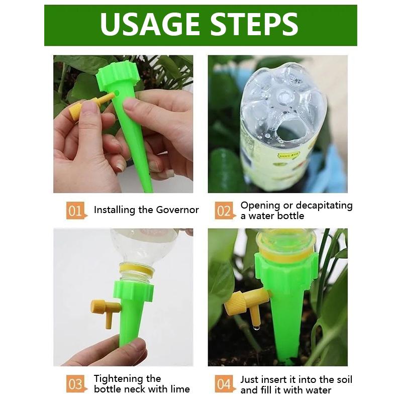 5Pcs Self-Watering Artifact With Switch Automatic Watering Device Adjustable Drip Irrigation For Plant Garden Watering Supplies