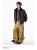 Men's Trendy Thickened Cotton Lapel Jacket for 2025 Fall/Winter - Loose Warm Motorcycle Outerwear