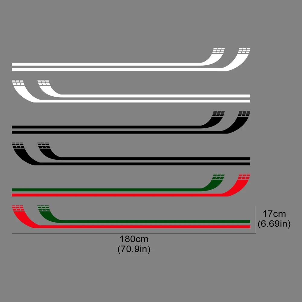 2PCS Car Door Side Vinyl Film Stickers For Alfa Romeo Giulietta Sport Long Stripe Styling PVC Decals Tuning Auto SUV Accessories zw0