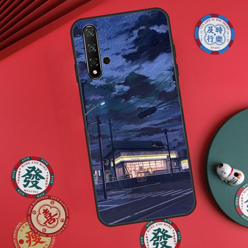 Manga Anime Street For Huawei Nova Y73 Y72 Y90 Y70 Y60 Y91 Y61 12s 12i 11i 8i 9 10 SE P40 Lite P60 P30 Pro Case