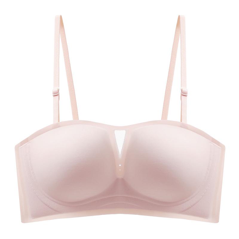 Strapless non-slip thin summer tube top invisible seamless bra effect anti-light