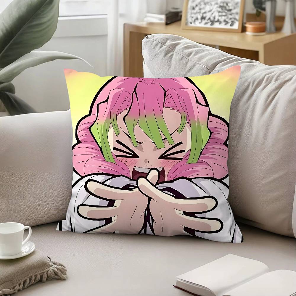 Niedlicher K-Kanroji Mitsuri Kissenbezug Kissenbezug Weich Niedlich Wurfkissenbezug Für Auto Sofa Kissenbezug Polyester Mit Reißverschluss