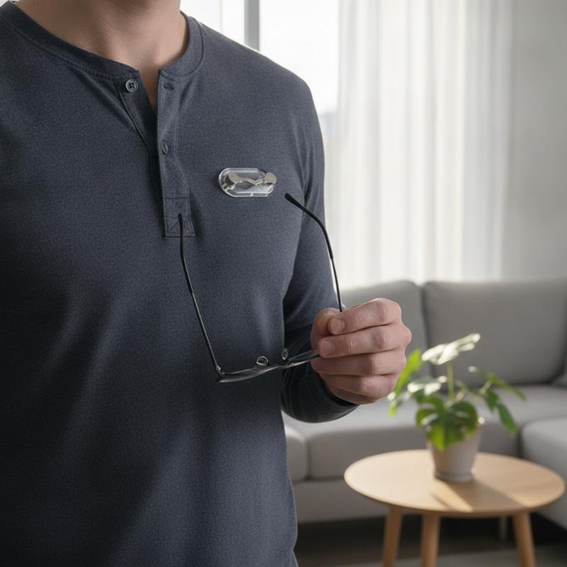 Magnetic Eyeglass Holder Clip Magnet Brooch For Shirt Collar Id Badge Holder And Earphone Clip Magnetic Accessory 1/2Pcs