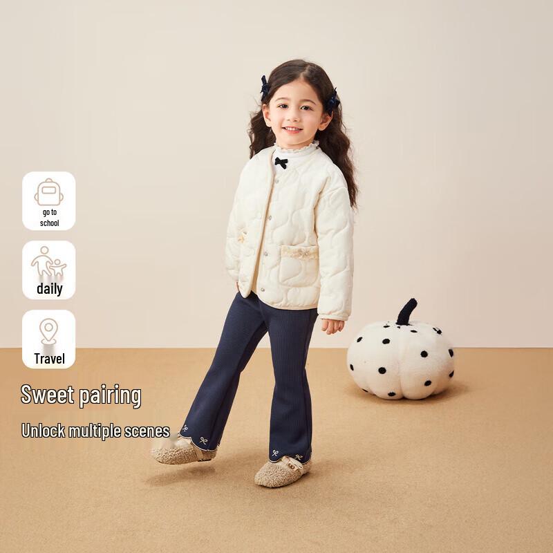 JELLYBABY Girls' Fleece Flared Casual Pants