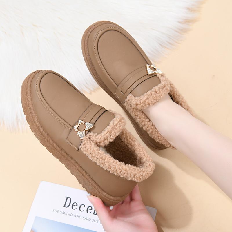 

Обработка на заказ хлопковой обуви женской новой зимней бархатной утолщенной теплой модной и удобной хлопковой обуви женской на одной педали обуви для мамы 41