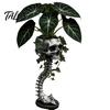 Artistic Desk Accessory Gothic Skull Spine Planter, Resin Skeleton Planter Pot, Horror Halloween Personalized Gift for Goth Flower Vase, Spooky