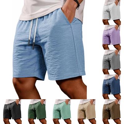 Herren Freizeit Stilvolle Lockere Atmungsaktive Leichte Strandshorts, Fünf Zoll Länge Shorts