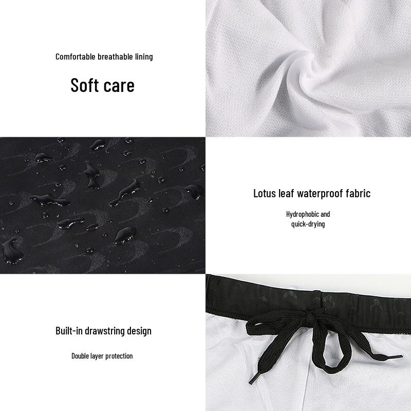 Pánské rychleschnoucí plavky z žraločí kůže a set čepice - Závodní voděodolné plavky