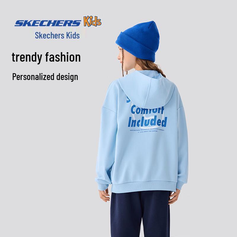 Skechers Kids Loose Fit Hooded Pullover Sweatshirt XXL-150