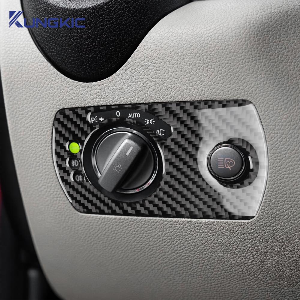 Rám vypínače světlometů pro Mercedes Benz SLK R171 2004 2005 2006 2007 2008 2009 2010 Skutečná měkká karbonová vlákna Dekorativní samolepka