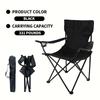 Outdoor Camping Chair With Backrest, Portable Picnic Chair, Beach Chair With Carrying Bag, Foldable Fishing Chair With Cup Holder, Foldable Outdoor