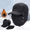 1Pcs Winter Warm Hat Thickened Fleece Adjustable Knitted Cap for Middle-Aged Elderly Outdoor Fishing Cycling