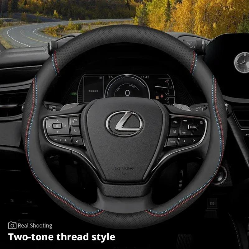 Dual Color Leather Steering Wheel Cover for Lexus Is Es NX Rx Lbx Es300h Es350h Rx350 Rx500h Nx350h Nx450h Interior Accessories