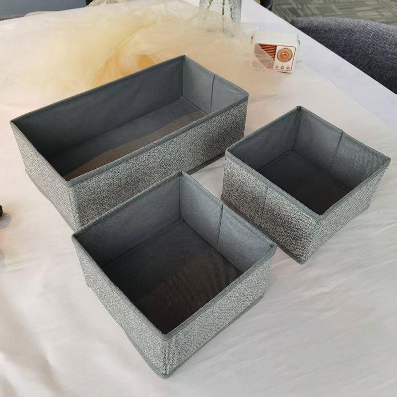 Stoff-Aufbewahrungsbox für Socken, Unterwäsche und BHs - Deckellos, Waschbar und Faltbarer Organizer