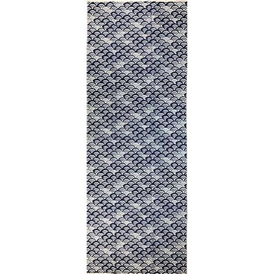 Yagisei Tenugui 3-Piece Set Linen Navy Seigaiha Hamachidori Japanese Pattern Komon Made Japan