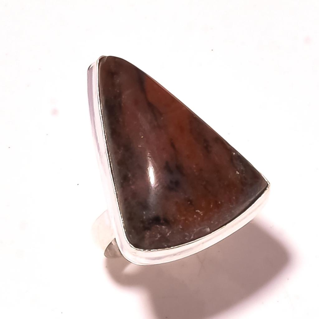 Marconi Jaspis Edelstein Handgefertigt Ethnisch Jubiläumsgeschenk Schmuck Ring 8" m4J59