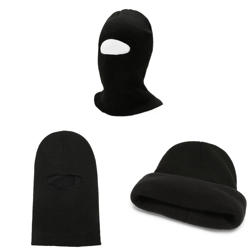 Winter Outdoor Knitted Hat Thick Warm All Inclusive Cap Fashion Gift Solid Color