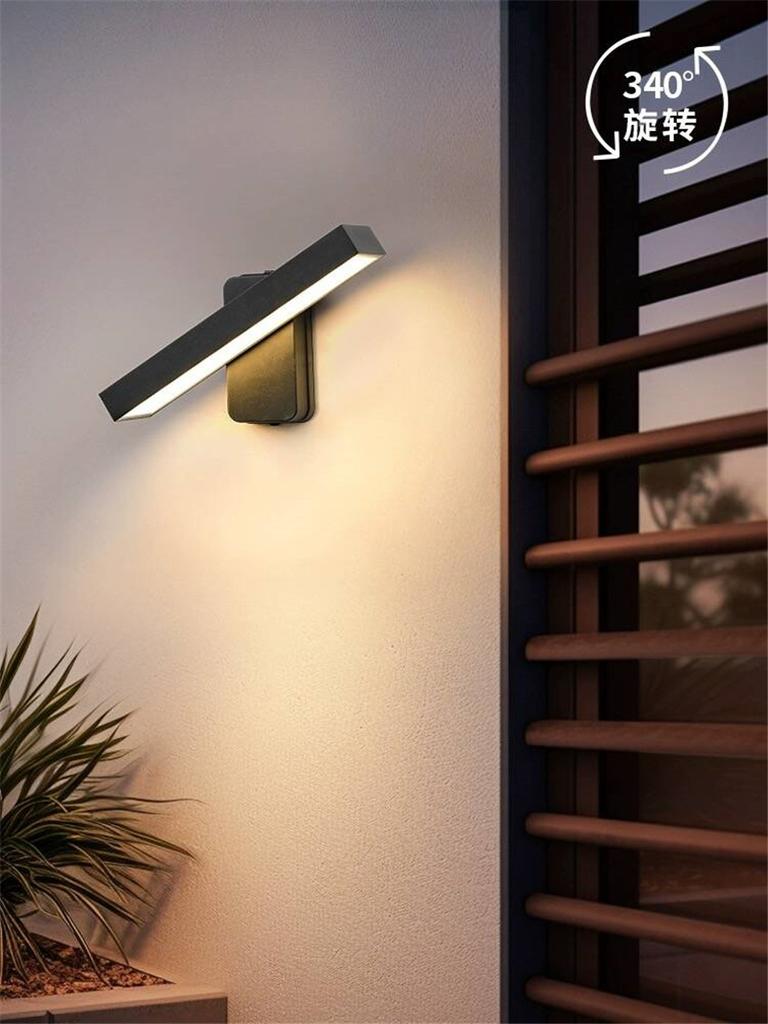 LED Wall Lamp Outdoor Waterproof Strip Wall Lights Porch Sign Lighting Courtyard Garden Decor Light Fixture Aluminum