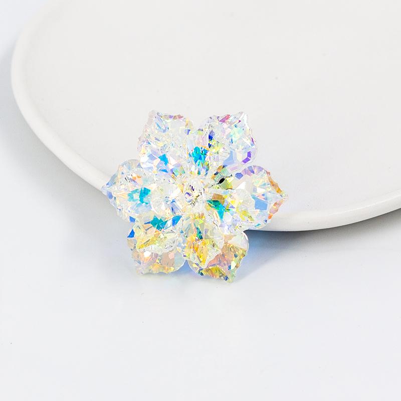 Bunte Gradient-Glas-Kristall-Blumenbrosche
