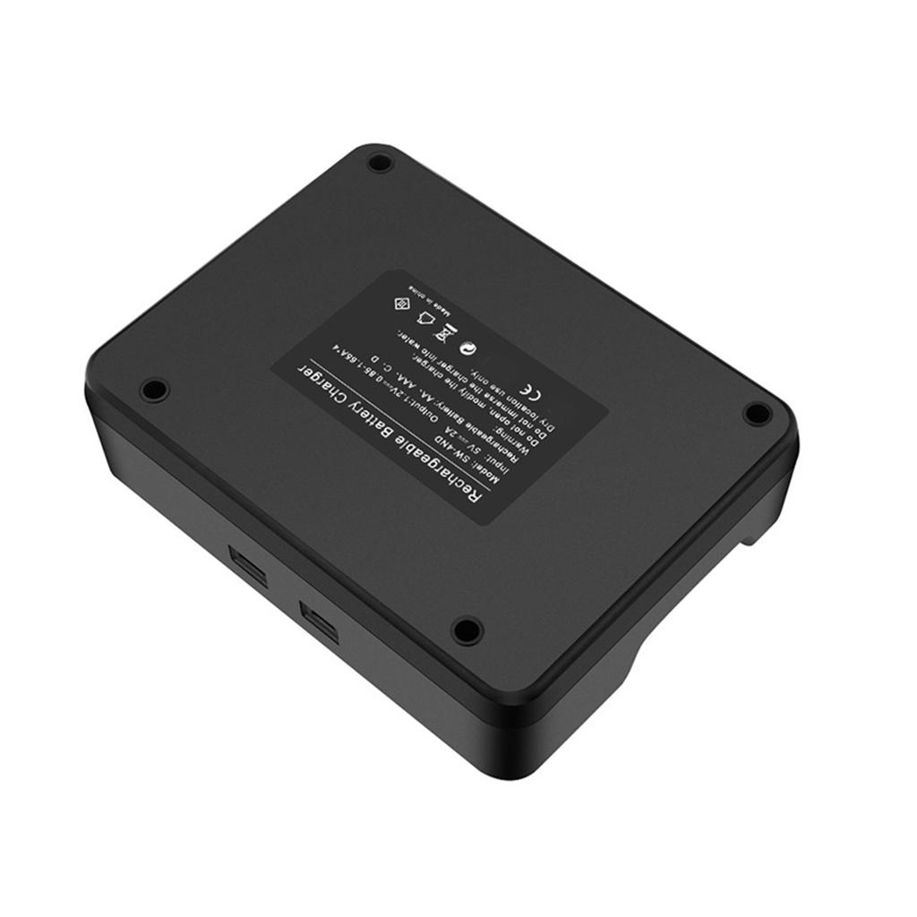 4Slots AA 3A C D Battery Charger USB Fast Charging for Ni Rechargeable Batteries Enhances Safety Features