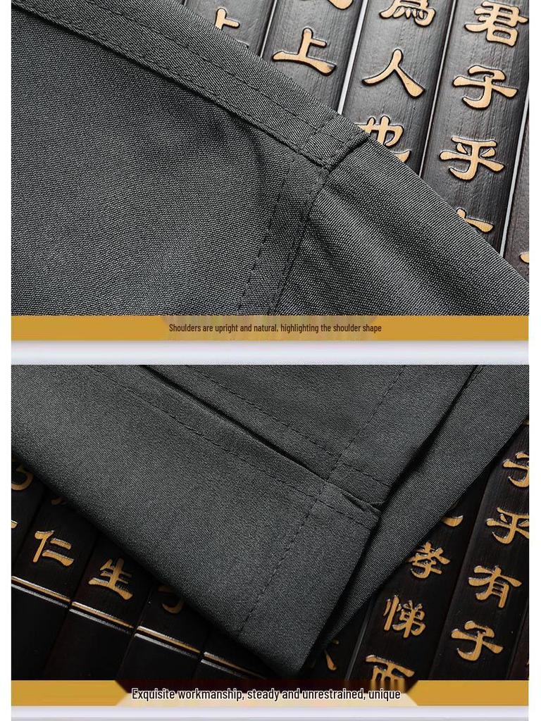 Men's Chinese Style Summer Short-Sleeve Tang Suit