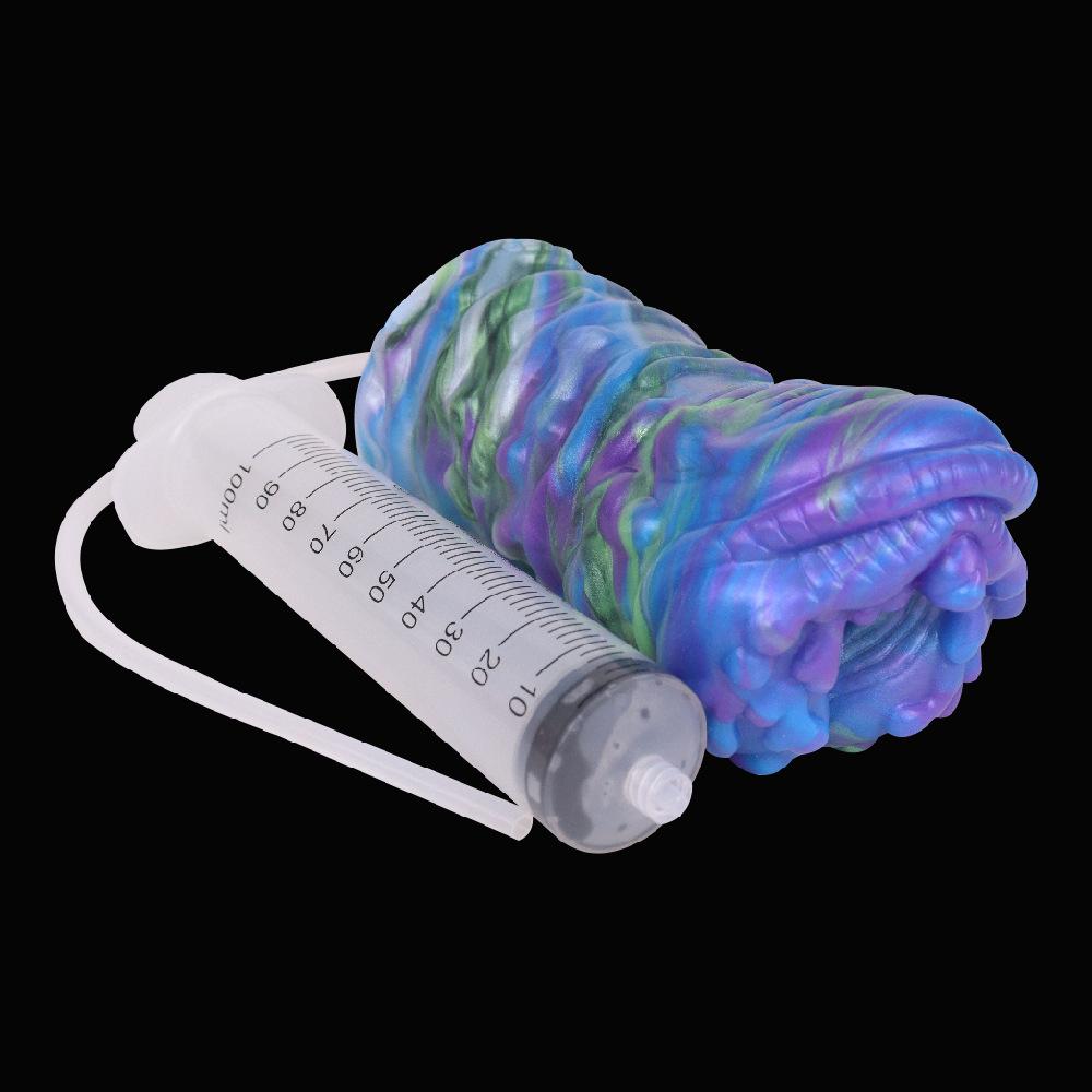 Water Squirting Masturbation Cup Silicone Masturbator for Men Manual Penis Training Sex Toy Pussy Anal Doll