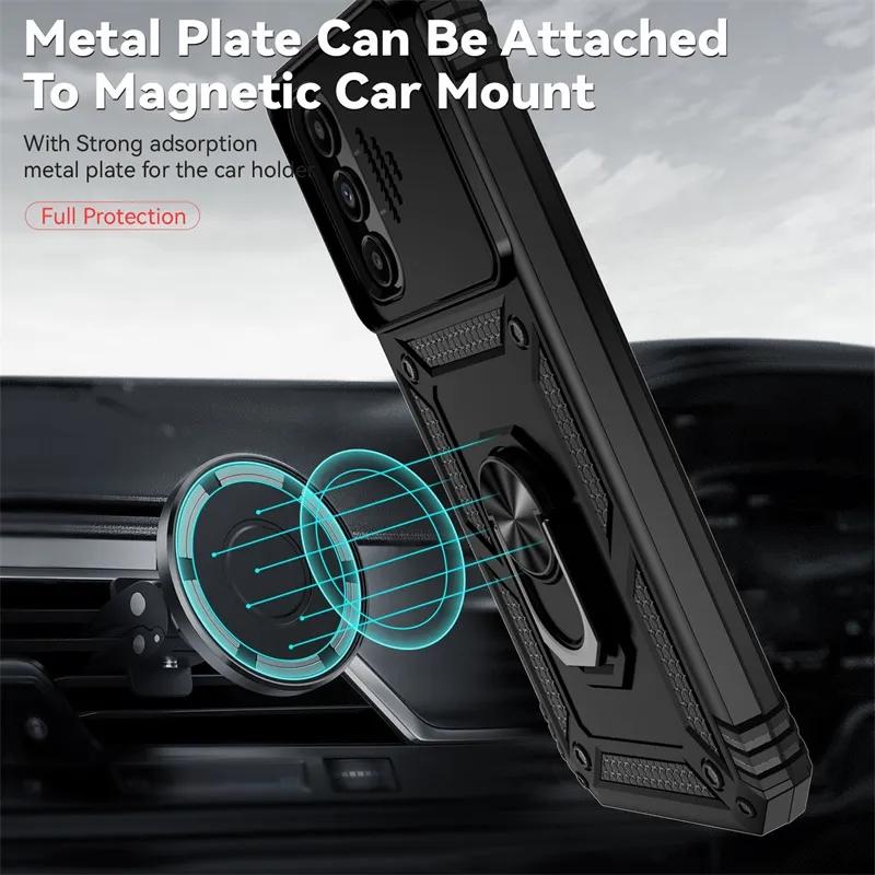 Pouzdro 360° Shockproof Armor Ring pro Samsung Galaxy A05 A05S A15 A25 A04S A14 A24 A34 A54 A23 A33 A53 A73 A13 5G S21 S22 S23 S24 Ultra Plus Cover