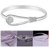 Bracelet Opening Design Flower Buckle Electroplating Bright Luster Unfading Decorate Jewelry Gifts Light Luxury