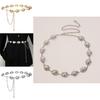 Metal Cloud Waist Chain For Women With Retro Engraving And Geometric Elements Spring