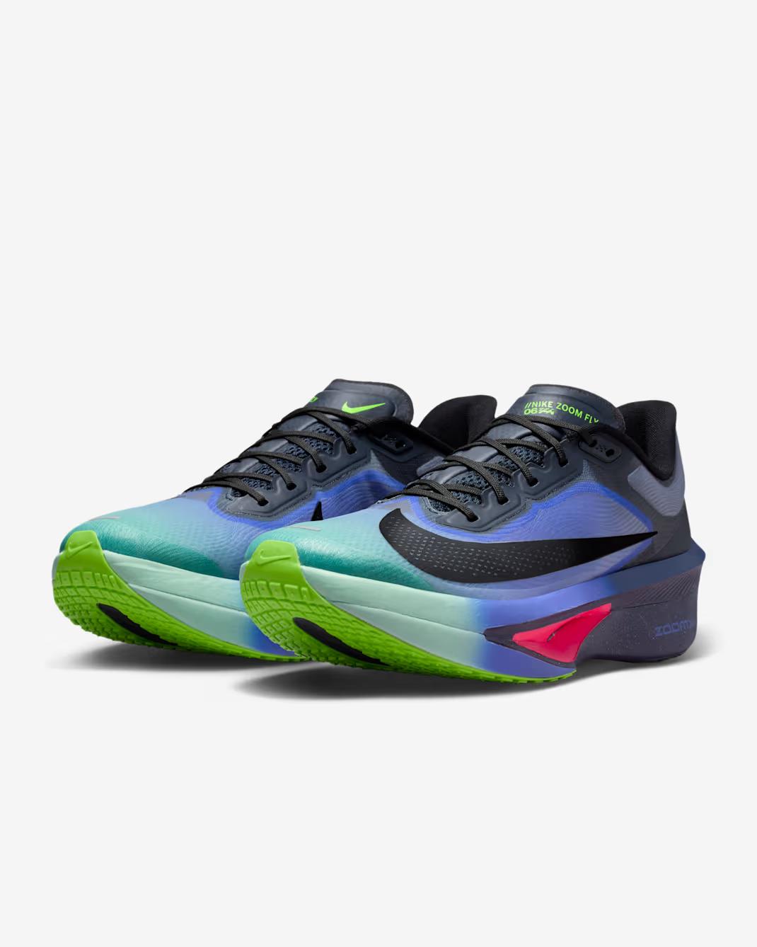 IO9572-400 Nike Zoom Fly 6 Dark Obsidian Racer Blue Emerald Rise Black (Menas) 6