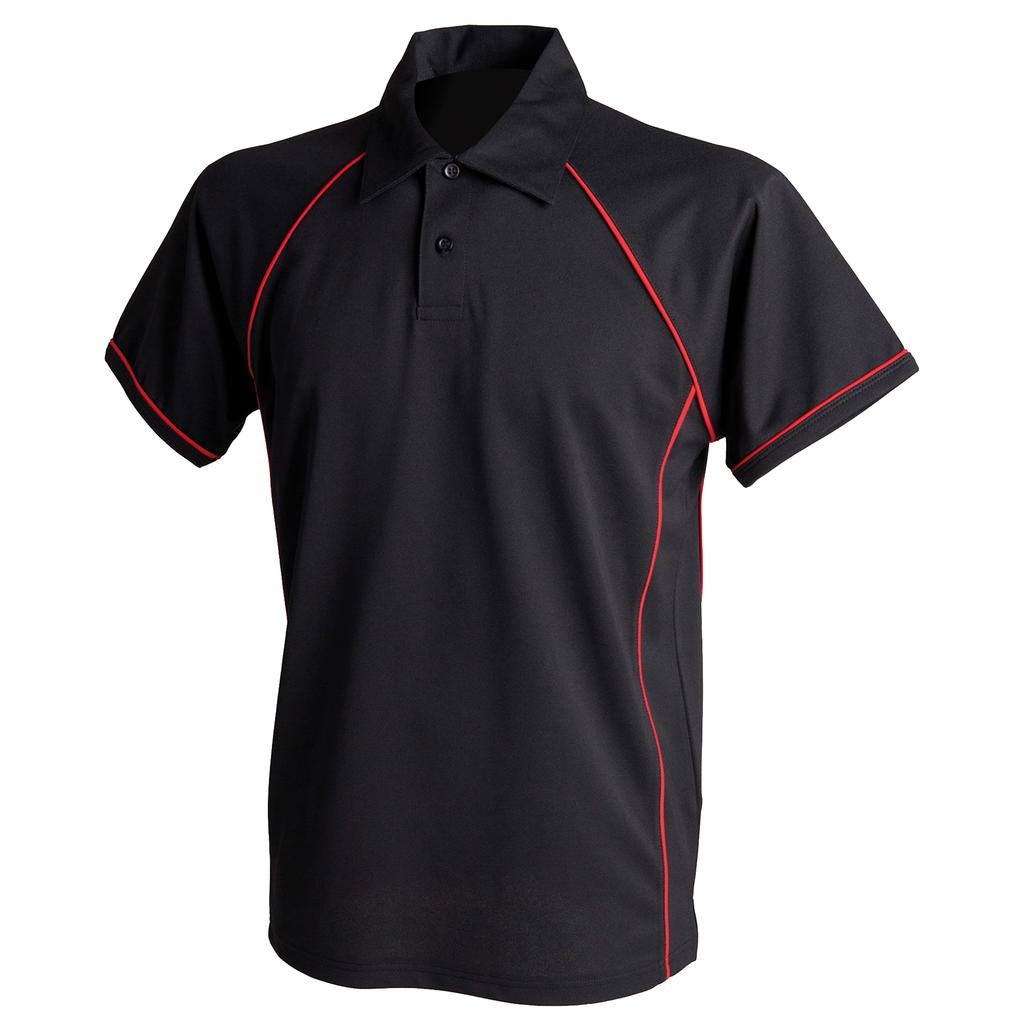 Finden & Hales Kids Unisex Piped Performance Sports Polo Shirt