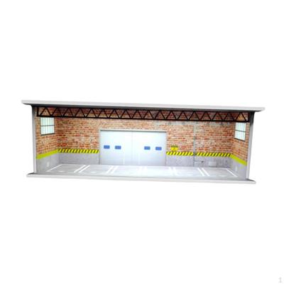 1/64 Model Car Display Case Garage Diorama Ornament Micro Landscape Decor Miniature Scenario