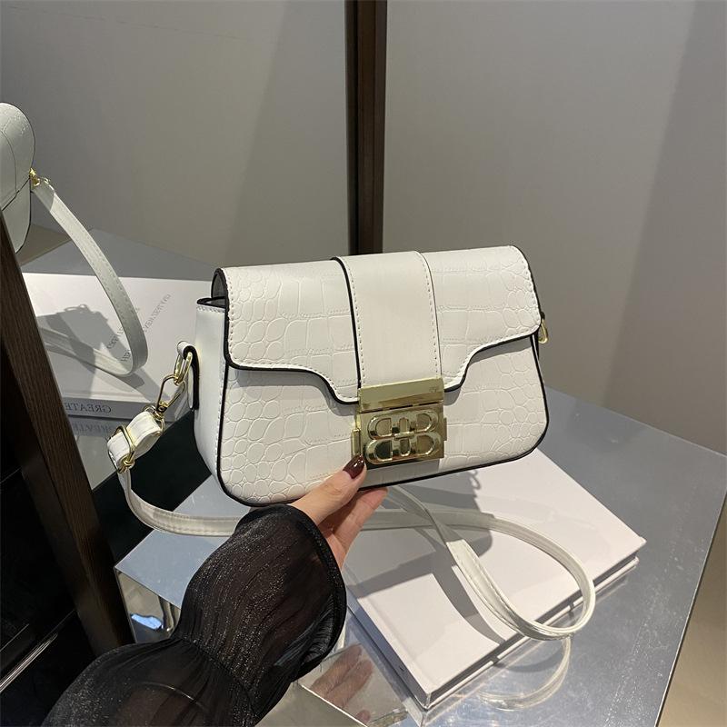 

Premium texture niche retro bag women s bag 2025 autumn new fashion chain underarm bag shoulder messenger bag белый