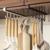 [HGS]6 Hooks Wall Hanging Kitchen Storage Rack Organizer Cup Mug Holder For Home Kitchen Bathroom[HGS]