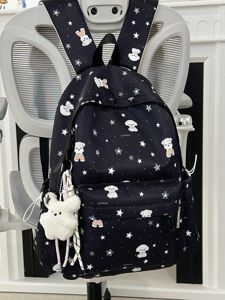 Mori Girl Cute Japanese-Style Star Puppy Backpack for Teens